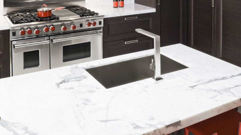 Custom kitchen remodel with modern cabinets and countertops